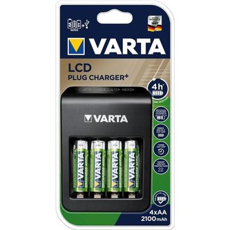 Varta AA/AAA 9V nabíječka baterií s LCD 4xR6 2100mAh