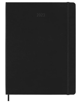 Moleskine Plánovací zápisník 2023 tvrdý černý XL