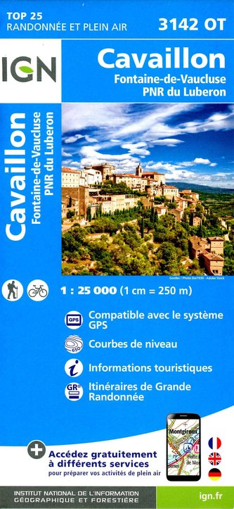 Cavaillon Fontain-de-Vaucluse 1:25 000