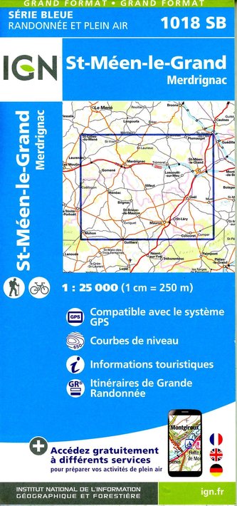 Saint- Meen le Grande Merdrignac 1:25 000