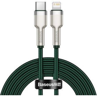 Baseus Cafule Series kabel USB-C/Lightning (PD) 20W 2m zelený