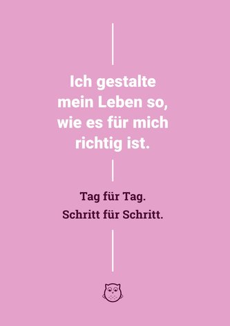 Tadaaa!-Journal Basic - Umschlag rosa mit Motivationsspruch, Klammerheftung, 14,8 x 21 cm, 48 Seiten