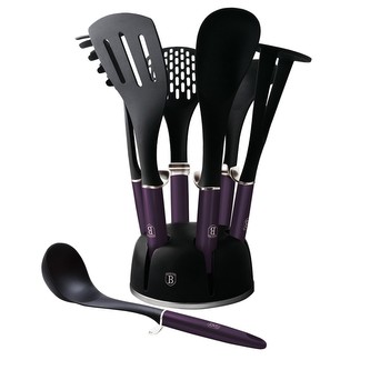 Kuchyňské náčiní ve stojanu sada 7 ks Purple Eclipse Collection
