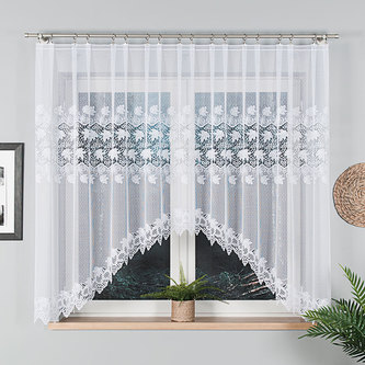 Dekorační oblouková krátká záclona ELZBIETA 160 bílá 310x160 cm MyBestHome