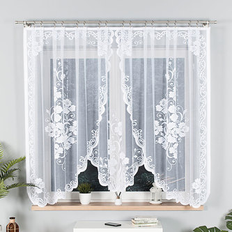 Dekorační oblouková krátká záclona FUKSJA bílá 320x160 cm MyBestHome