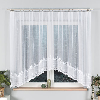 Dekorační oblouková krátká záclona KAMELIA bílá 310x160 cm MyBestHome