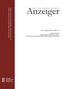 Geistes-, sozial- und kulturwissenschaftlicher Anzeiger ¿ Zeitschrift der philosophisch-historischen Klasse der Österreichischen