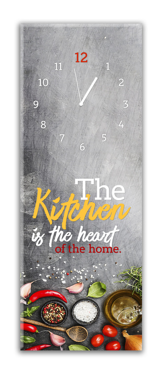 Skleněné nástěnné hodiny KITCHEN HEART 20x60 cm Styler