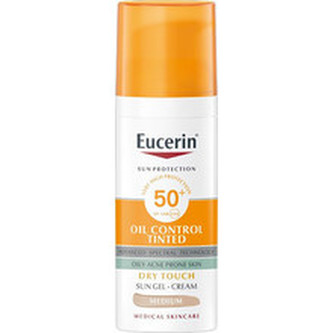 Eucerin Ochranný tónovací a matující gelový krém na obličej SPF 50+ Sun Oil Control Tinted (Sun Gel-Cream) 50 ml Odstín Light woman