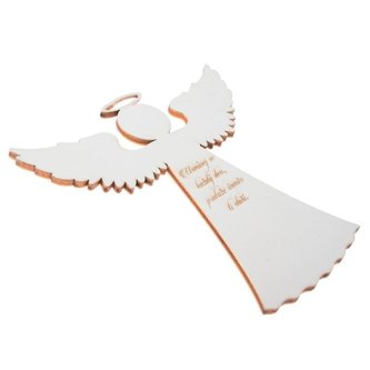 Dřevěný anděl s nápisem, 0/100