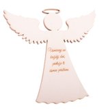 Dřevěný anděl s nápisem, 0/100