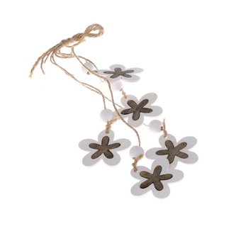 Dřevěná závěsná dekorace - květina - sada 5ks, 0/200