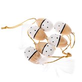 Dřevěná závěsná vajíčka - sada 6ks, 24/144