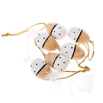 Dřevěná závěsná vajíčka - sada 6ks, 24/144