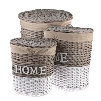 Proutěné prádelní koše - sada 3ks, 0/2