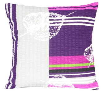 Povláček krepový - pruhy fíalová - 40x40cm