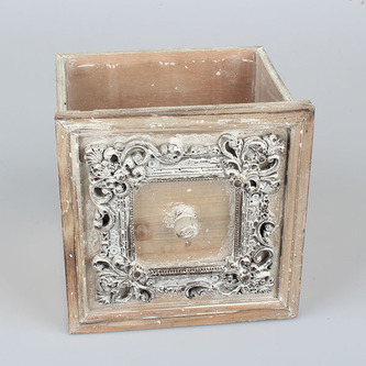 Dřevěný závěsný obal na květináč, 0/24