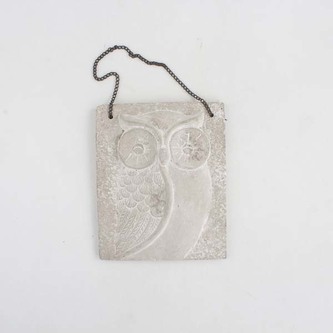 Betonová závěsná dekorace - sova 2/8