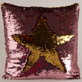 Textilní polštář s výplní, flitry, 0/60