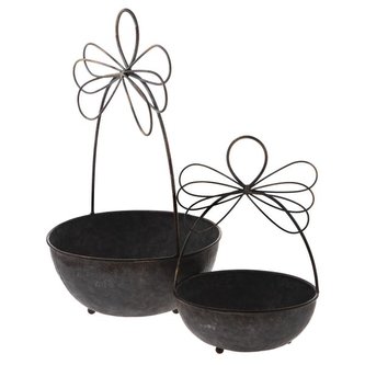 Dekorační kovové mísy (anděl) - sada 2ks, 0/8