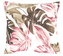 Povláček krepový - monstera - růžová, khaki - 40x40cm