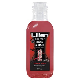 Lilien MEN sprchový gel a šampón, cestovní balení 50ml