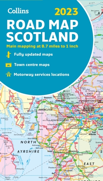 2023 Collins Road Map of Scotland