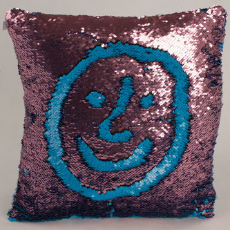 Textilní polštář s výplní, flitry, 0/60