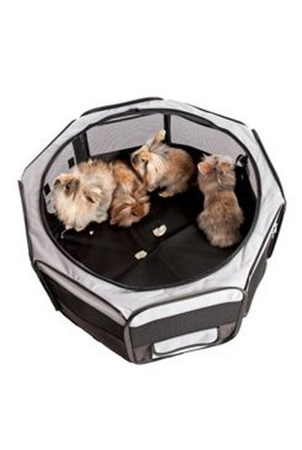 Box sklád. nylon štěně 92x92x43cm grey/black KAR