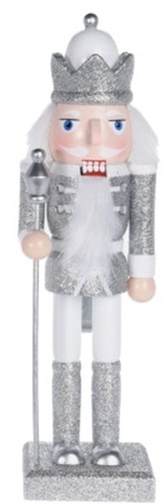 Louskáček stříbrný voják D 25x7x7 cm