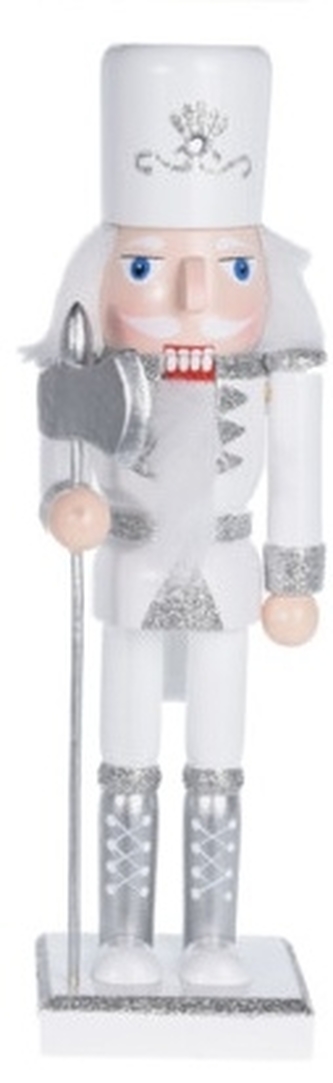 Louskáček stříbrný voják B 25x7x7 cm