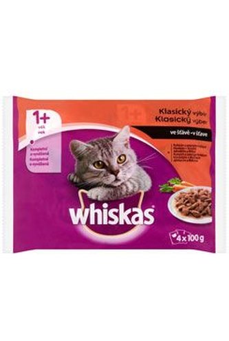 Whiskas kapsa Klasický výběr se zeleninou 4x100g*