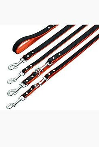 Vodítko kožené RODEO T.nýt. černé/cogn. 200/16 KAR