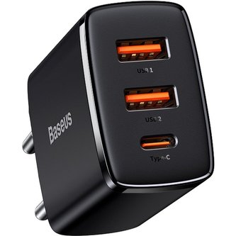 Baseus Compact nabíječka s USB-C (30W) černá