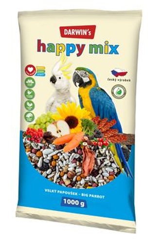 Darwin's Velký Papoušek Happy mix 1kg