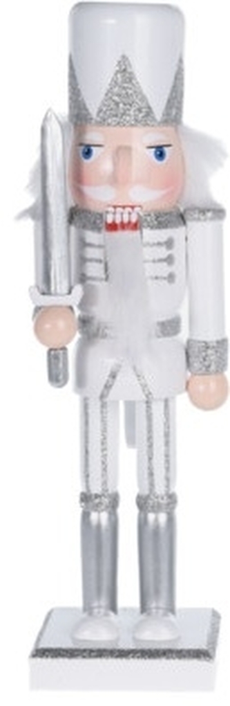 Louskáček stříbrný voják A 25x7x7 cm