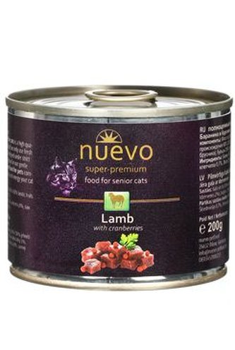Nuevo kočka Senior Jehněčí s brusinkami konz. 200g