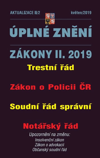Aktualizace II/2 - Úplné znění zákony II. 2019