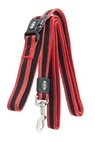 Vodítko BUSTER Airmesh reflexní L/XL 180cm/25mm červen