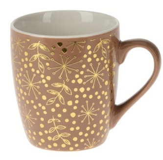 Porcelánový hrnek Gold jantarově hnědý 220 ml