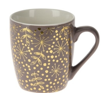 Porcelánový hrnek Gold jantarově šedý 220 ml