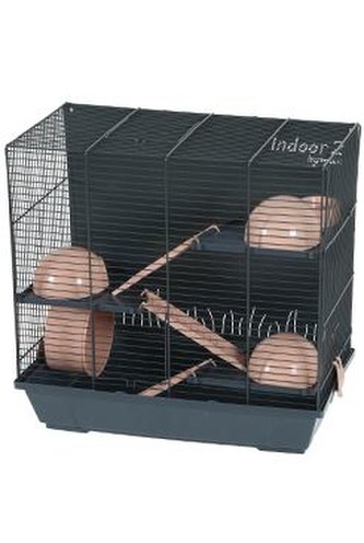 Klec křeček INDOOR 2 50cm Triplex losos/šedá s výb Zol