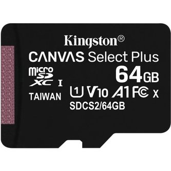 Kingston microSDXC Canvas Select Plus 64GB A1 Class 10 100MB/s UHS-I