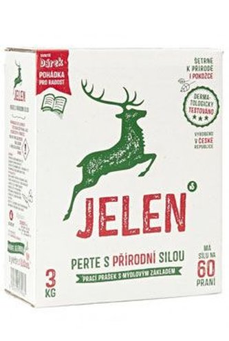 Prací prostředek Jelen mýdlový prášek 3kg 60dáv