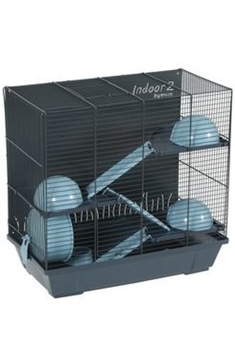 Klec křeček INDOOR 2 50cm Triplex modrá/šedá s výb Zol