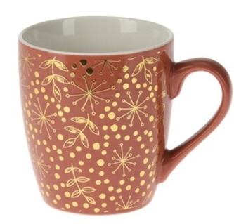 Porcelánový hrnek Gold jantarově červený 220 ml