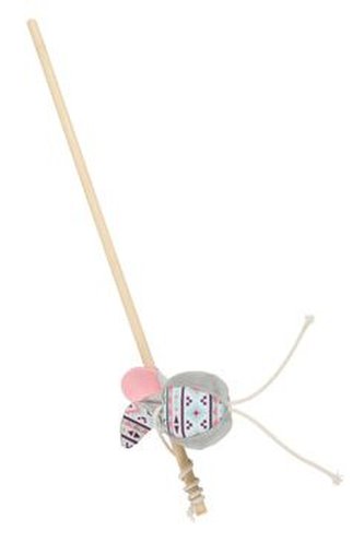 Hračka kočka udice KALI míček šedá Zolux