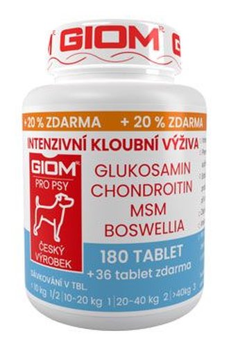 Giom pes Intenzivní kloubní výživa 180 tbl+20%zdarma
