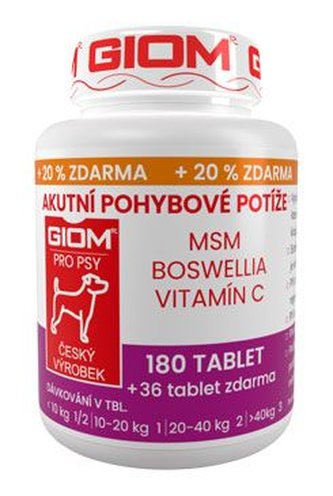 Giom pes Akutní pohybové potíže 180 tbl+20%zdarma