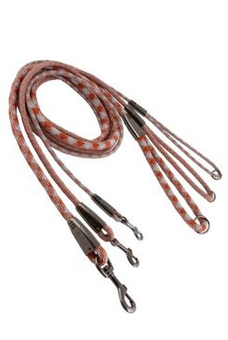 Vodítko Hurtta Casual lanové šedé/skořicové 180cm/8mm